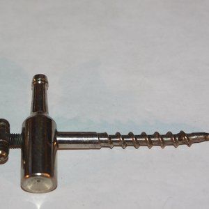 Vintage Bottle Shaped Bottle Opener Corkscrew Bar Tool Silver Tone